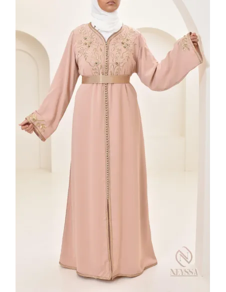Abaya caftan pas cher moderne idéal tenue Aid 2024, hijabi, combo mère/fille