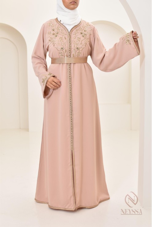 Abaya caftan pas cher moderne idéal tenue Aid 2024, hijabi, combo mère/fille