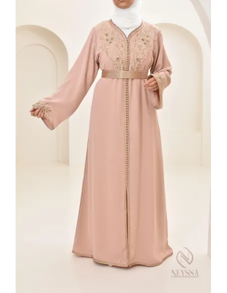 Abaya caftan pas cher moderne idéal tenue Aid 2024, hijabi, combo mère/fille