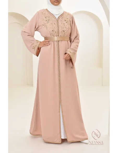 Abaya caftan pas cher moderne idéal tenue Aid 2024, hijabi, combo mère/fille