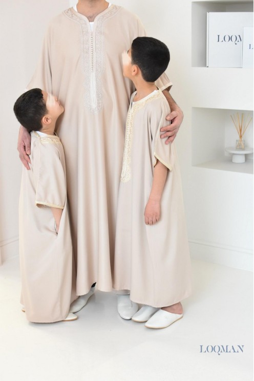 Qamis homme Marocain gandoura haut de gamme à offrir pour l'Aïd ou Ramadan