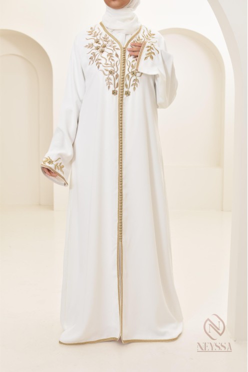 Robe caftan marocaine moderne idéal tenue Aid 2024, combo mère/fille