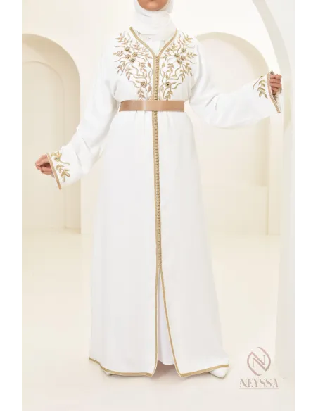 Robe caftan marocaine moderne idéal tenue Aid 2024, combo mère/fille