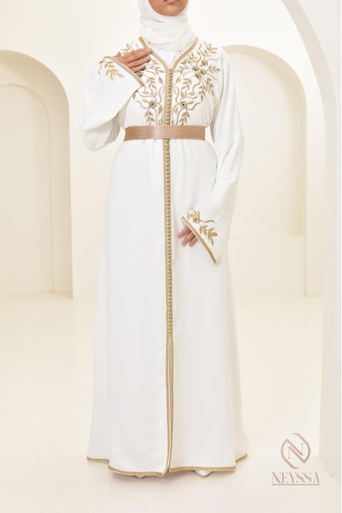 Robe caftan marocaine moderne idéal tenue Aid 2024, combo mère/fille