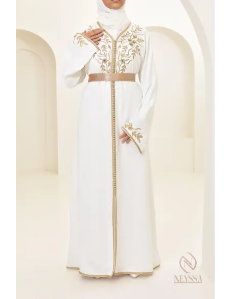 Robe caftan marocaine moderne idéal tenue Aid 2024, combo mère/fille