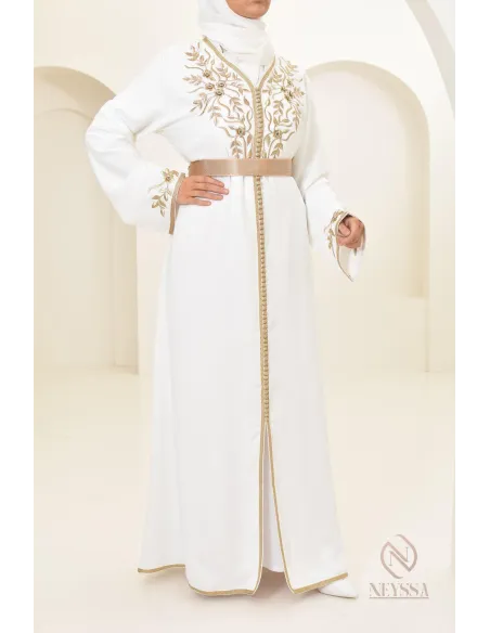 Robe caftan marocaine moderne idéal tenue Aid 2024, combo mère/fille
