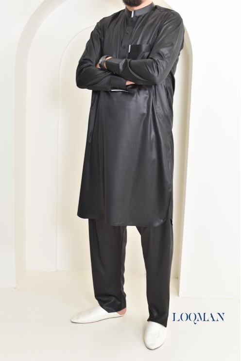 Qamis Pakistanais homme, tissu fluide, idéal pour la mosquée