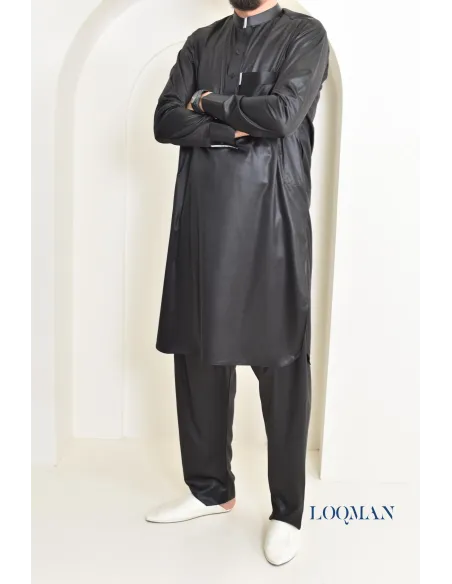 Qamis Pakistanais homme, tissu fluide, idéal pour la mosquée