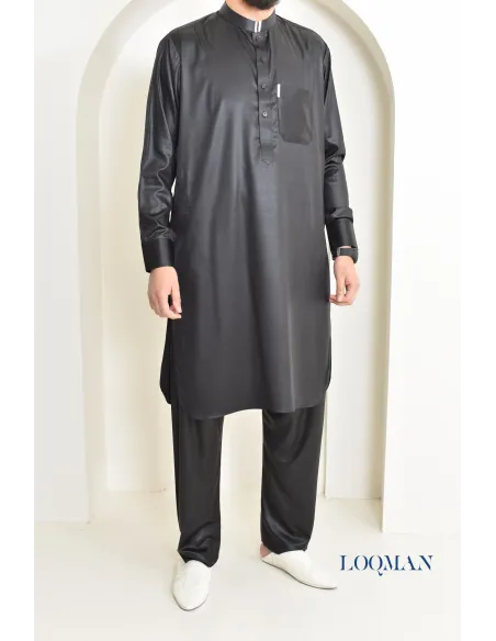 Qamis Pakistanais homme, tissu fluide, idéal pour la mosquée