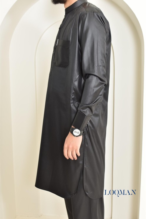 Qamis Pakistanais homme, tissu fluide, idéal pour la mosquée