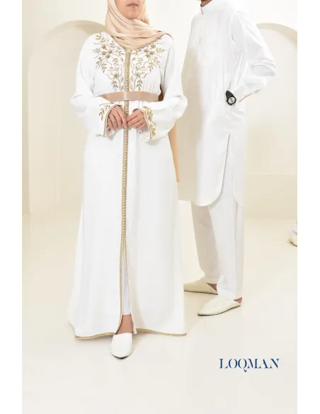 Robe caftan marocaine moderne idéal tenue Aid 2024, combo mère/fille