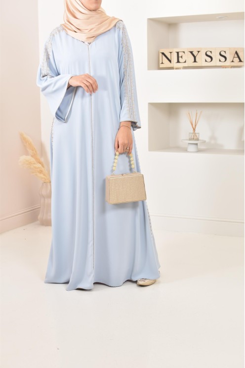 Abaya caftan brodée, combo mère fille pour l'Aïd 2023 et autres occasions