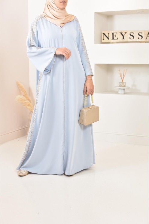 Abaya caftan brodée, combo mère fille pour l'Aïd 2023 et autres occasions