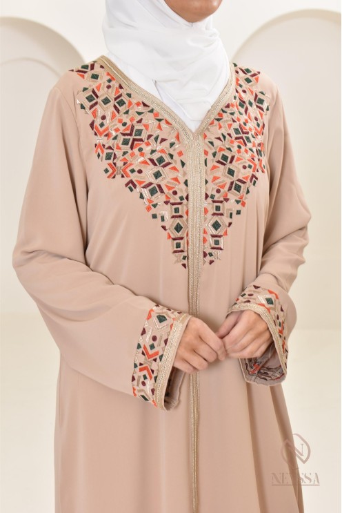 Djellaba with oriental motifs, for all your important events 