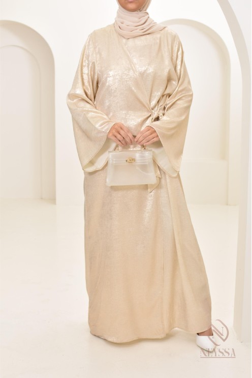 Robe longue satin cache coeur femme musulmane by neyssa, hijabi style