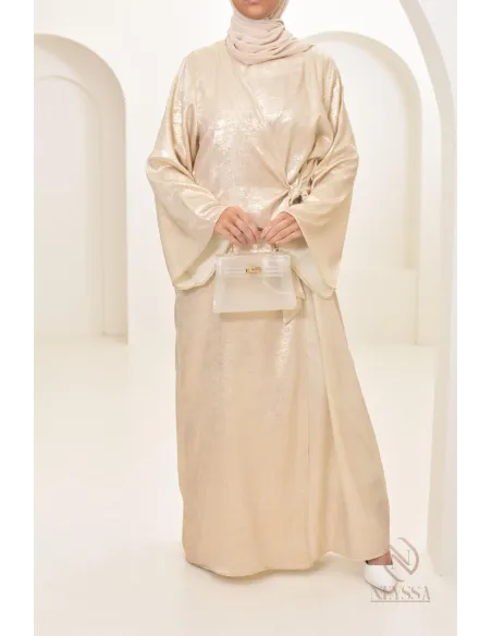 Robe longue satin cache coeur femme musulmane by neyssa, hijabi style