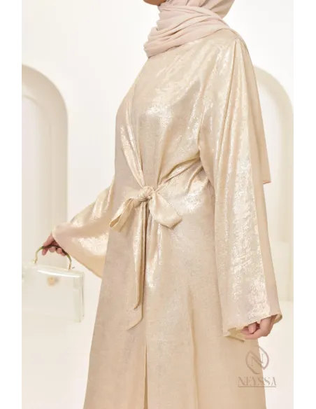 Robe longue satin cache coeur femme musulmane by neyssa, hijabi style