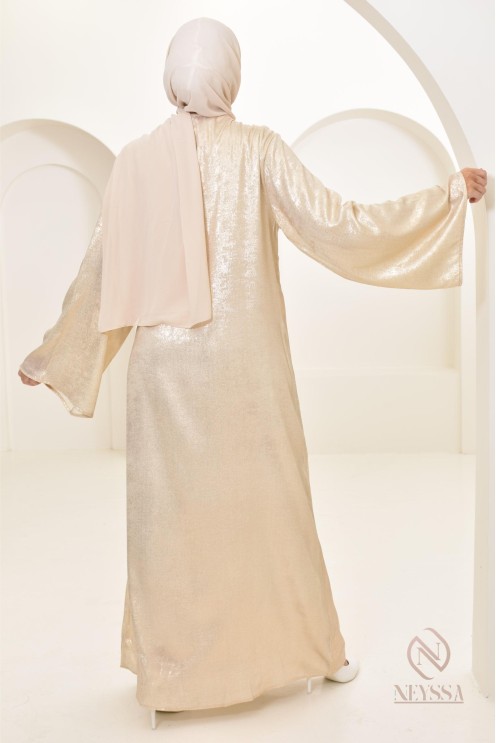 Robe longue satin cache coeur femme musulmane by neyssa, hijabi style