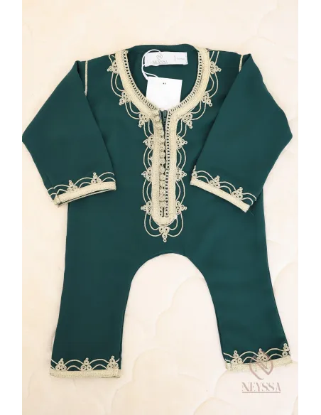 Grenouillère marocaine traditionnelle, tenue pour bébé idéale Aïd