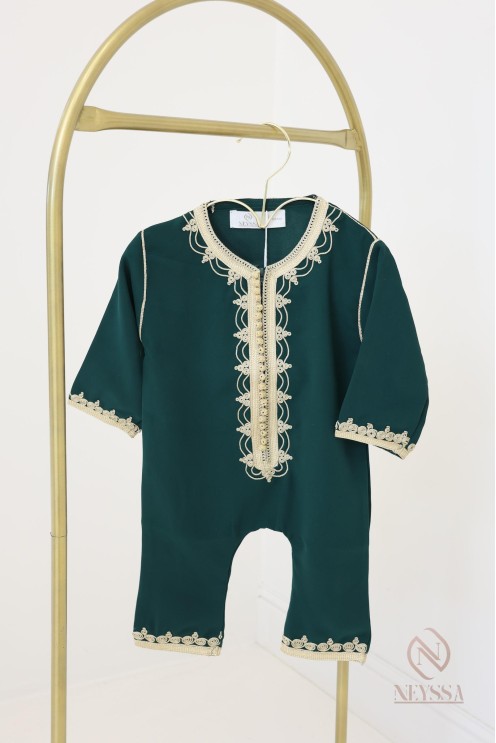 Grenouillère marocaine traditionnelle, tenue pour bébé idéale Aïd