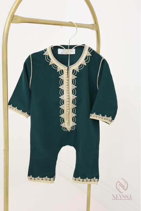 Grenouillère marocaine traditionnelle, tenue pour bébé idéale Aïd