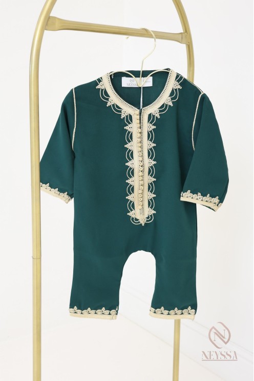 Grenouillère marocaine traditionnelle, tenue pour bébé idéale Aïd