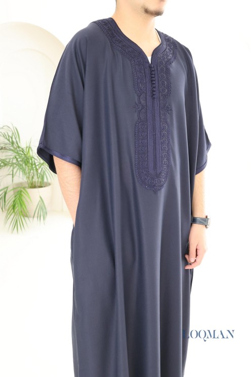 Marineblauer Qamis für Herren ideal für den Alltag oder den Eid-Tag