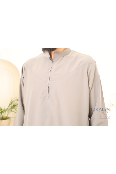 Qamis Émirati homme Nude, idéal pour l'Aïd 2024, création by Neyssa