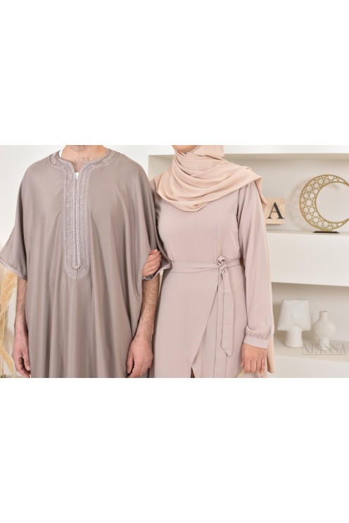 Combinaison femme classe nude by Neyssa, modest femme voilée chic.