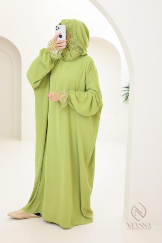 Abaya de prière avec son hijab intégré, idéal salat Aid 2