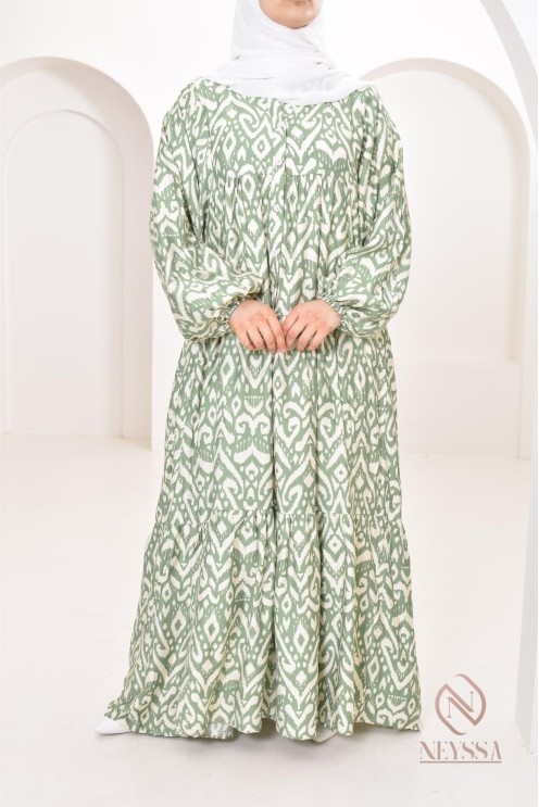 Fließendes, leichtes, langärmeliges Overall-Kleid für den Sommer