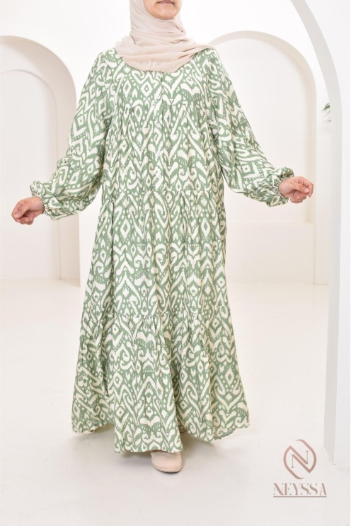 Fließendes, leichtes, langärmeliges Overall-Kleid für den Sommer