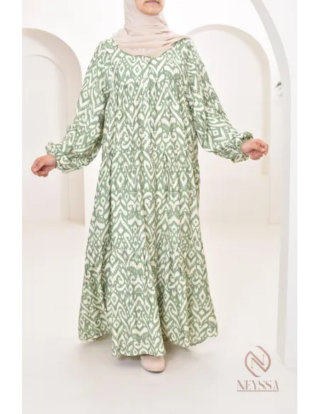 Fließendes, leichtes, langärmeliges Overall-Kleid für den Sommer