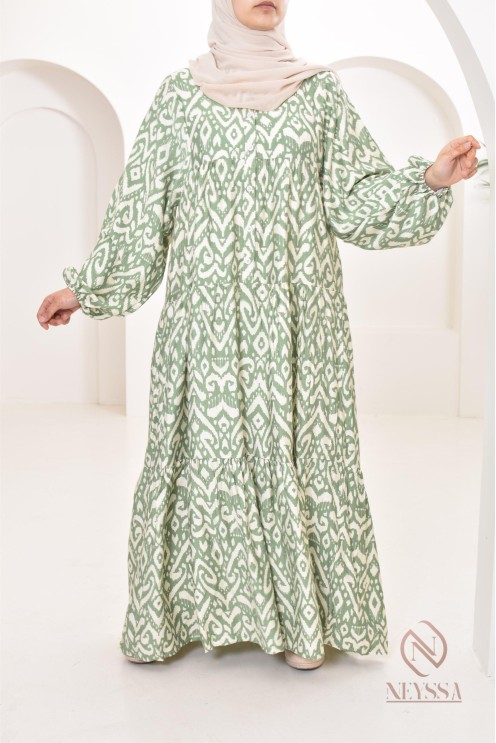 Fließendes, leichtes, langärmeliges Overall-Kleid für den Sommer