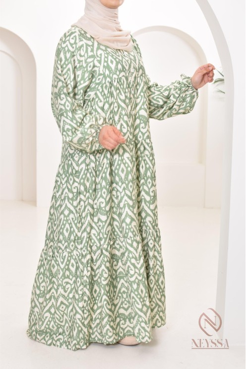 Fließendes, leichtes, langärmeliges Overall-Kleid für den Sommer