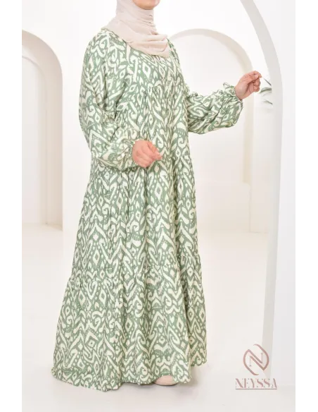 Fließendes, leichtes, langärmeliges Overall-Kleid für den Sommer