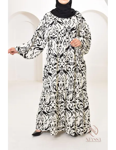 Robe longue satinée noir femme, tissu fluide soyeux pour printemps/été