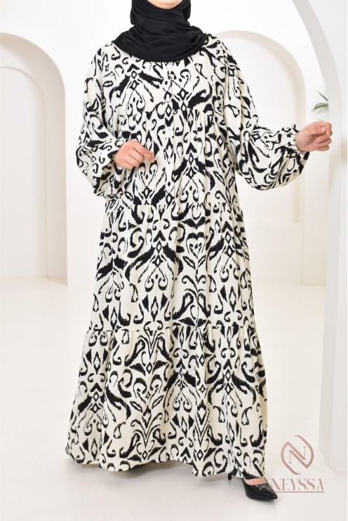 Robe longue satinée noir femme, tissu fluide soyeux pour printemps/été