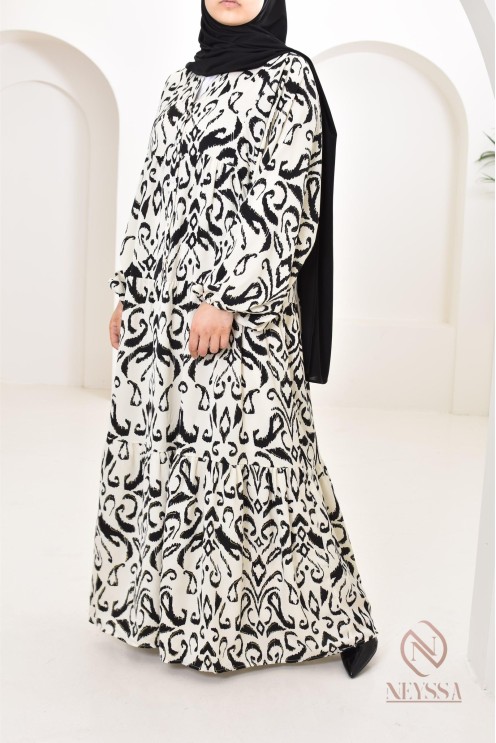 Robe longue satinée noir femme, tissu fluide soyeux pour printemps/été