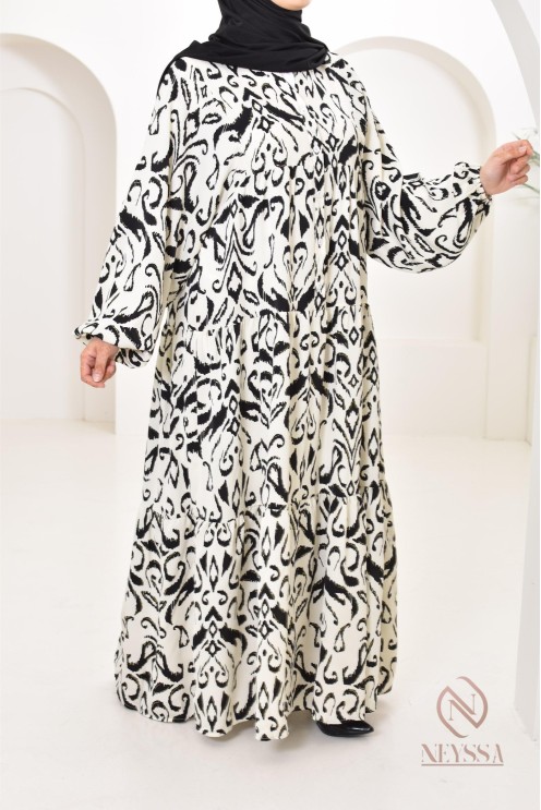 Robe longue satinée noir femme, tissu fluide soyeux pour printemps/été