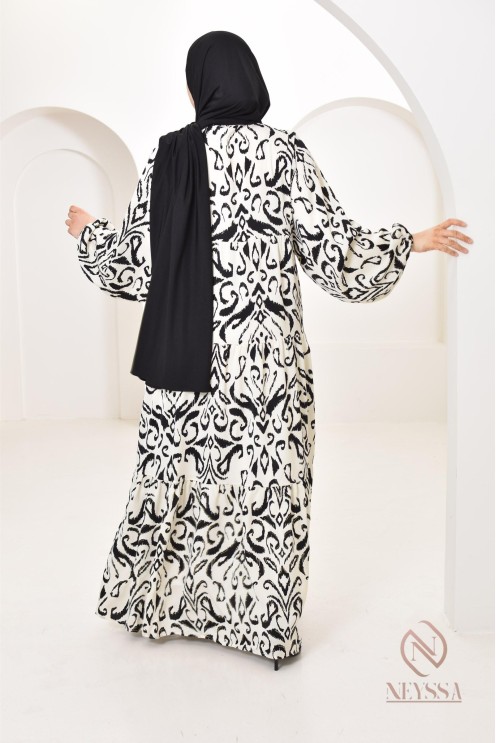 Robe longue satinée noir femme, tissu fluide soyeux pour printemps/été