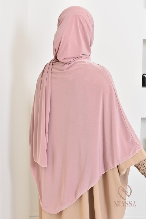 hijab Khimar jersey premium 2 en 1 modèle court, facile à enfiler, modest fashion