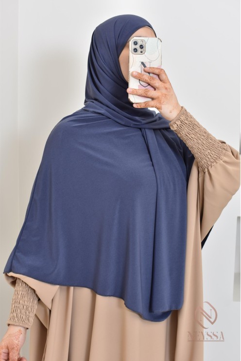 hijab Khimar jersey premium 2 en 1 modèle court, facile à enfiler, modest fashion