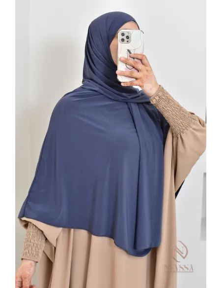 hijab Khimar jersey premium 2 en 1 modèle court, facile à enfiler, modest fashion