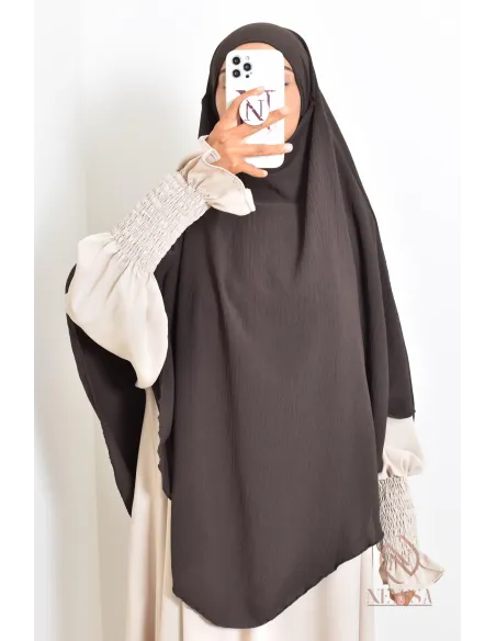 Khimar en jazz mi long, pas cher, idéale pour l'été, femme musulmane