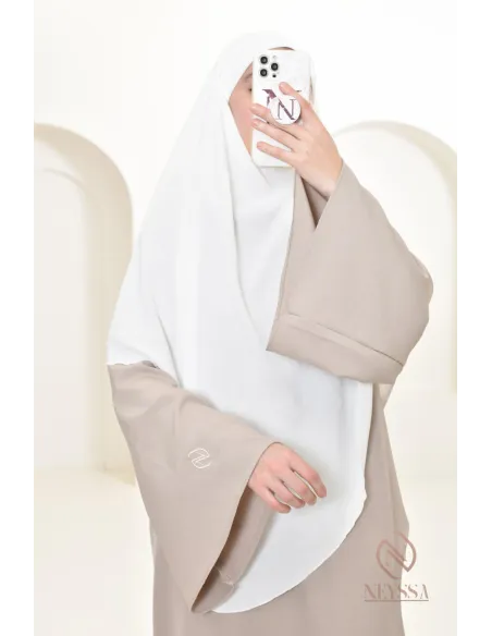 Khimar en jazz mi long, pas cher, idéale pour l'été, femme musulmane