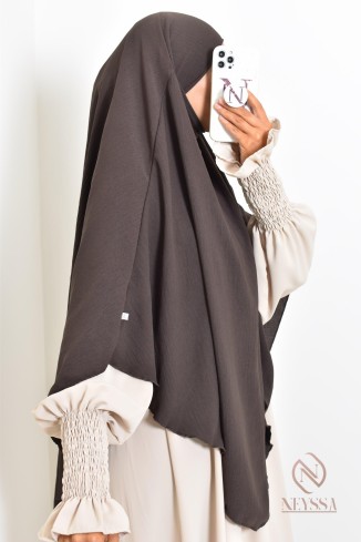 Khimar en jazz mi long, pas cher, idéale pour l'été, femme musulmane