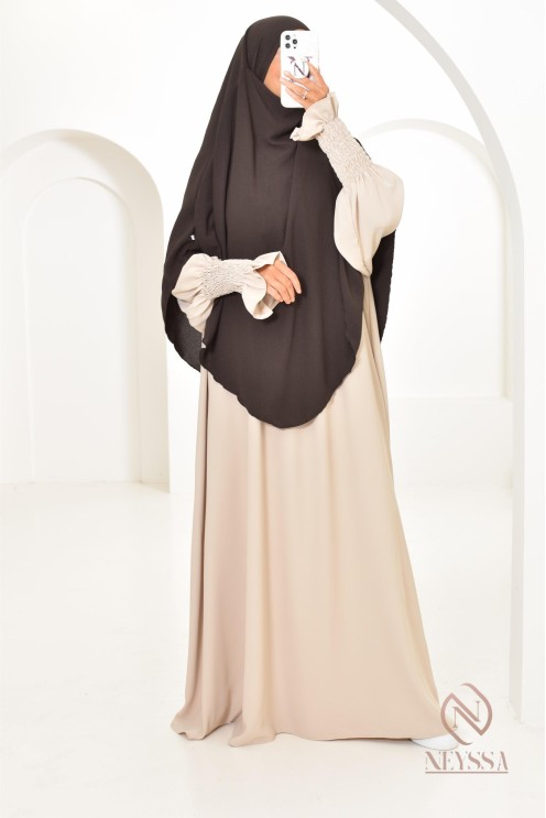 Khimar en jazz mi long, pas cher, idéale pour l'été, femme musulmane