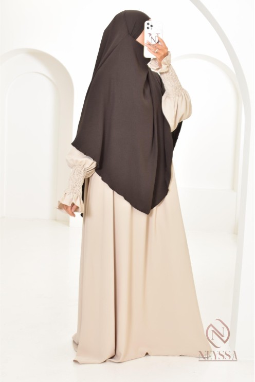 Khimar en jazz mi long, pas cher, idéale pour l'été, femme musulmane