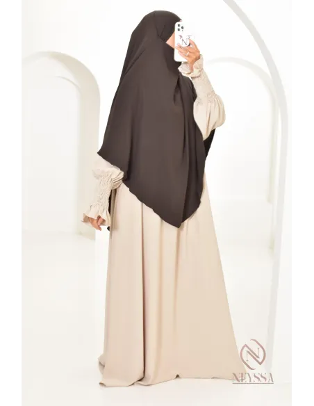 Khimar en jazz mi long, pas cher, idéale pour l'été, femme musulmane